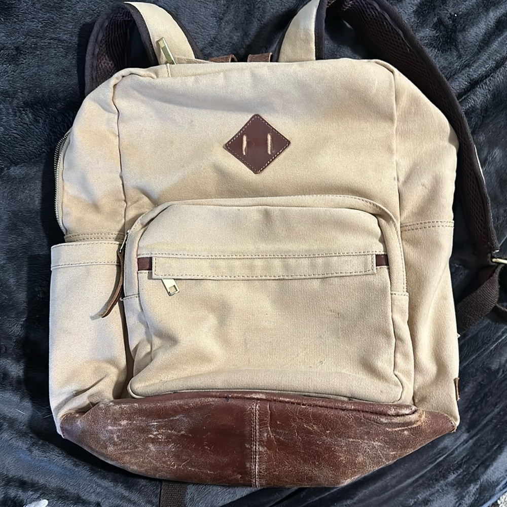 United By Blue Canvas and Leather Backpack